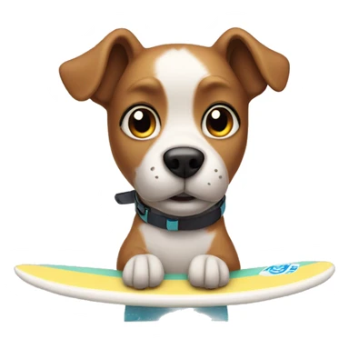 Dog on surfboards  sticker