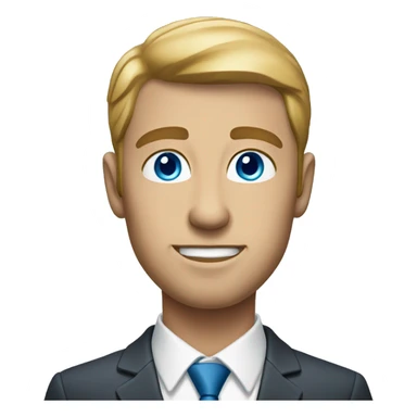 A man with blue eyes in business clothes.  sticker