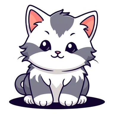 A kitten called Naz  sticker