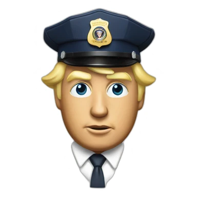 donald trump with a police hat sticker