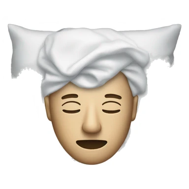 A man have mask and sleeping on bed sticker