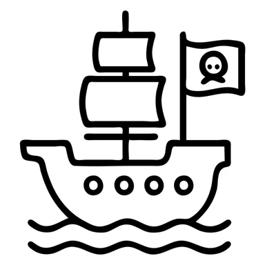 pirate ship sticker