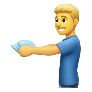 man wash car sticker