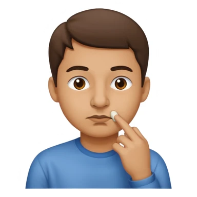 Picking nose sticker