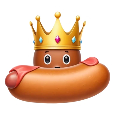 Sausage with crown on sticker