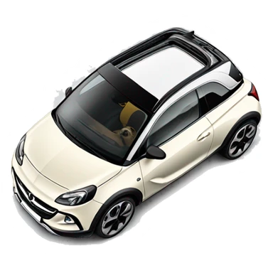 opel adam rocks in off white with sliding sun roof, only front view sticker