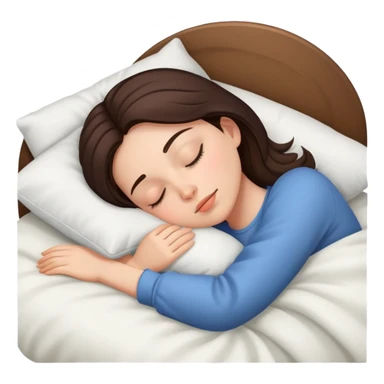 Brunette girl sleepin sticker