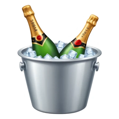 Champagne in ice bucket sticker