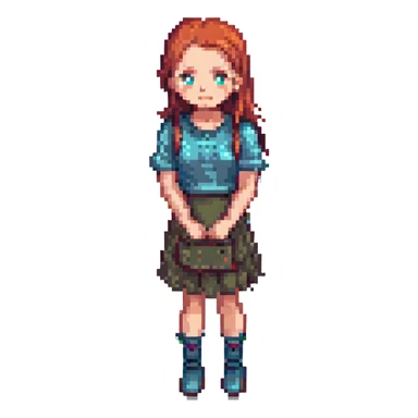 girl standing and thinking sticker