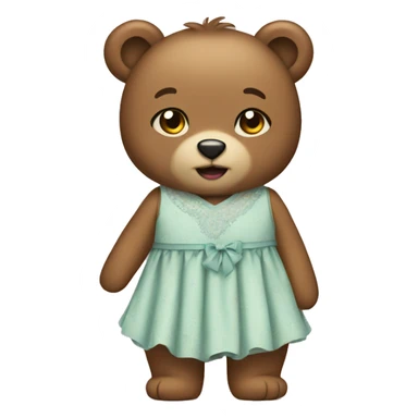 bear with dress sticker