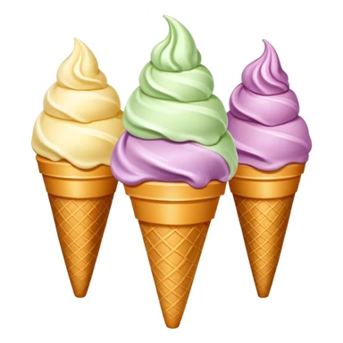 Italian gelato street food with gentle colors sticker