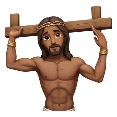 Black Jesus on crucifix  sticker