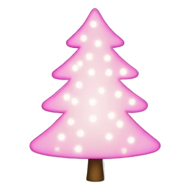 A christmas tree with pink and white light sticker