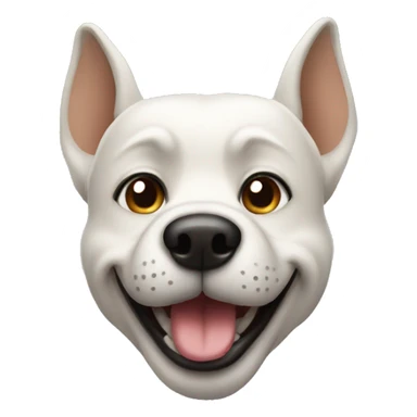 The funny dog head sticker