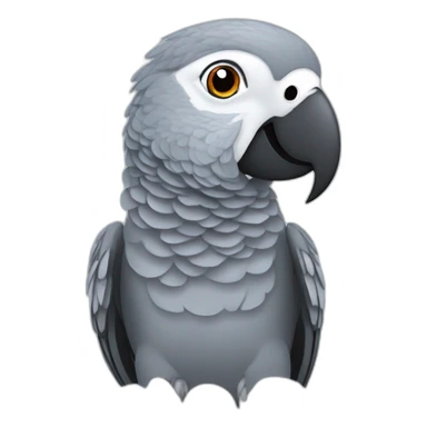 African grey parrot with long lashes sticker