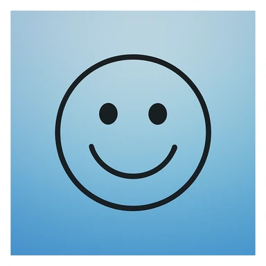 Frame 3: Gradient background with smiley face, subtle blue tint starting, no grid lines yet sticker