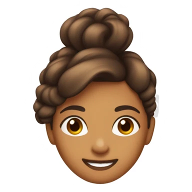 Uma mulher de cabelo castanho liso a comer pipocas sticker