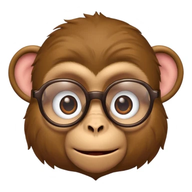 monkey with specs sticker