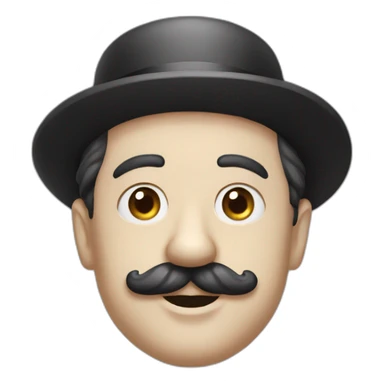 Charlie chaplin no hat black mustache sticker