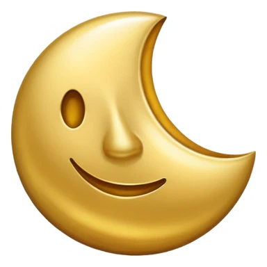 Gold Half moon sticker