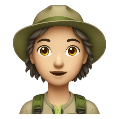 girl naturalist sticker