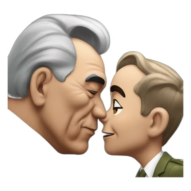 brezhnev kisses spiderman sticker