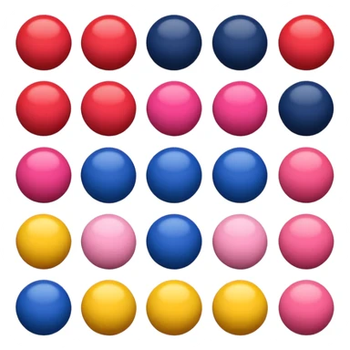create a color balls dark blue, red, pink, yellow sticker