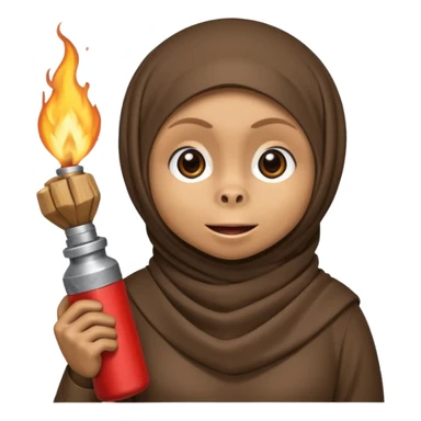 Monkey wearing a hijab and holding dynamite  sticker