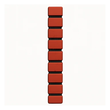 Make the brick wall appear very narrow, as if viewed directly from the side in profile. Keep the emoji style. sticker