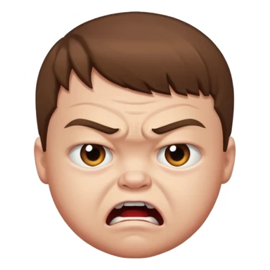 Angry Down syndrome boy  sticker