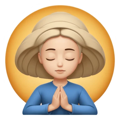 content face typing, eyes closed in a meditative, zen state sticker