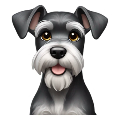 Black and Silver minature schnauzer sticker