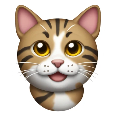 Tabby with spiral on stomach sticker