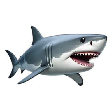 great white shark sticker
