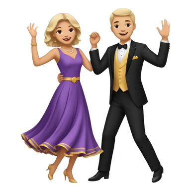 A man and woman dancing together (like the 👯‍♀️emoji) sticker