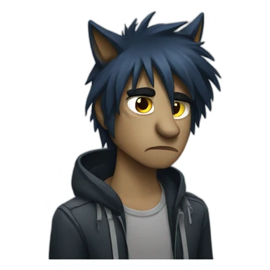 werewolf sad emo sticker