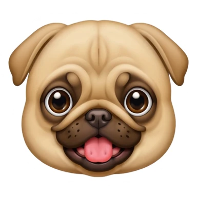 Pug with tongue sticker