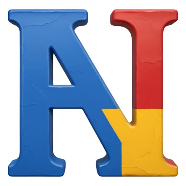 "ATX" Block letters painted the colors of the stemmas state flag sticker