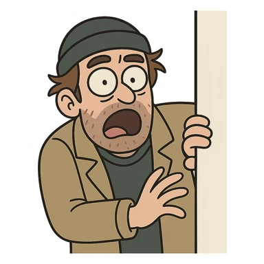 surprised stalker sticker