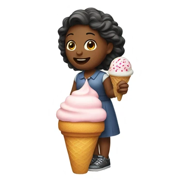 Woman with an ice cream sticker