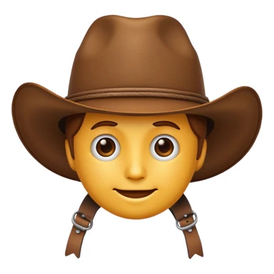 Cowboy hat  emoji style sticker