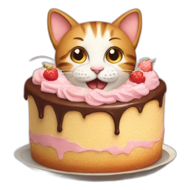 cat-eat-cake sticker