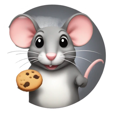 Rat eating a cookie  sticker
