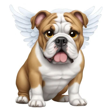 English bulldog with ferry wings  sticker