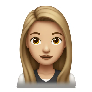 20 year old woman with long light brown hair and long face and eyeliner sticker