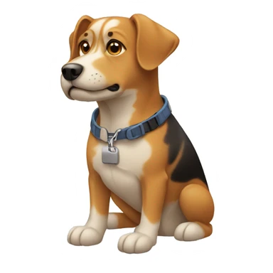 a dog typing on its iphone sticker