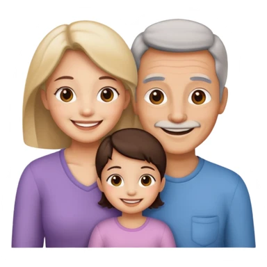 mama, papa niña y gata sticker