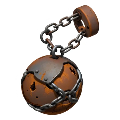 ball and chain sticker