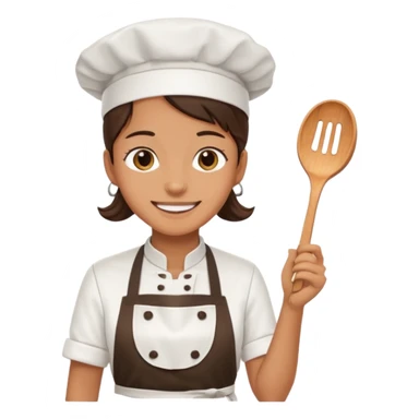 Cafe staf with cooking sticker