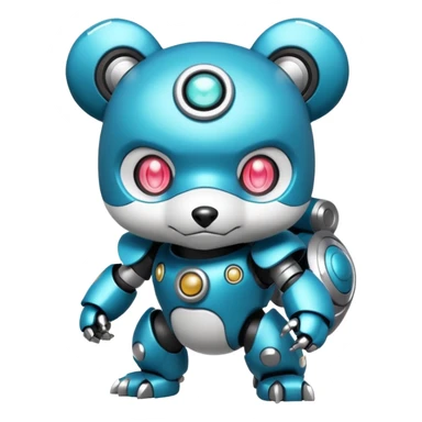 Badass Rosy Scary Oshawott-Robo-Pokémon sticker